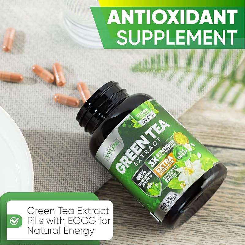 Built by Nature Green Tea Extract 1000mg – High Potency Supplement with 98% Polyphenols, 75% Catechins & 45% EGCG – Natural Energy Support – Non-GMO – 120 Capsules - Image 5