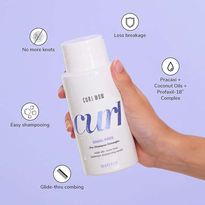 COLOR WOW Curl Wow Snag-Free Pre-Shampoo Detangler, Curl Detangler for Tangle-Free Washing and Reduced Breakage - Image 5