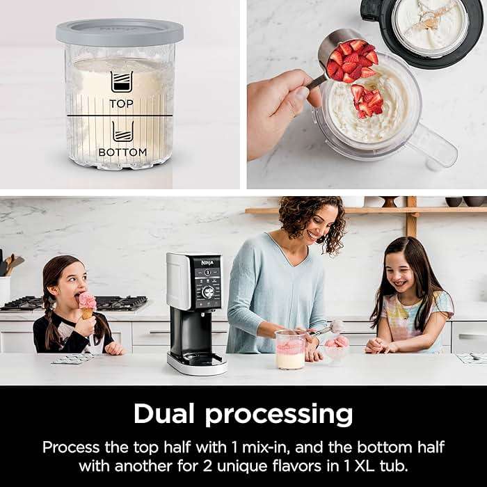 Ninja CREAMi Deluxe Ice Cream Maker | 11-in-1 Create Frozen Desserts, Sorbet, Milkshakes, Yogurt & More | Includes 2 Dishwasher Safe XL 24 Oz. Tubs with storage lids | Silver | NC501 - Image 10