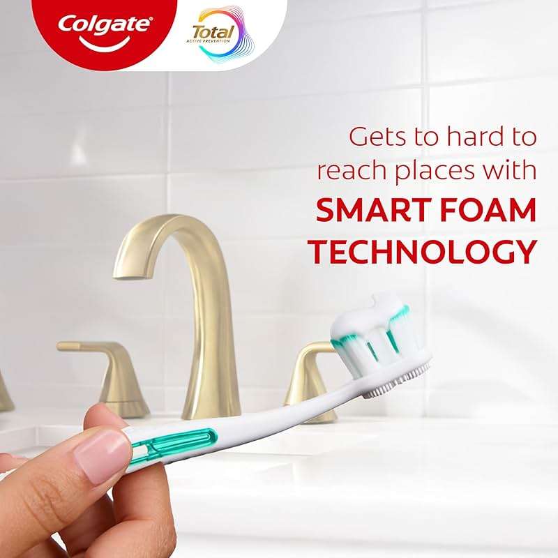 Colgate Total Plaque Pro Release Whitening Toothpaste, Whitening Fluoride Toothpaste, Fights Plaque, Bad Breath, Tartar Buildup, and Helps Protect Teeth from Sensitivity, 3.0 oz - Image 3