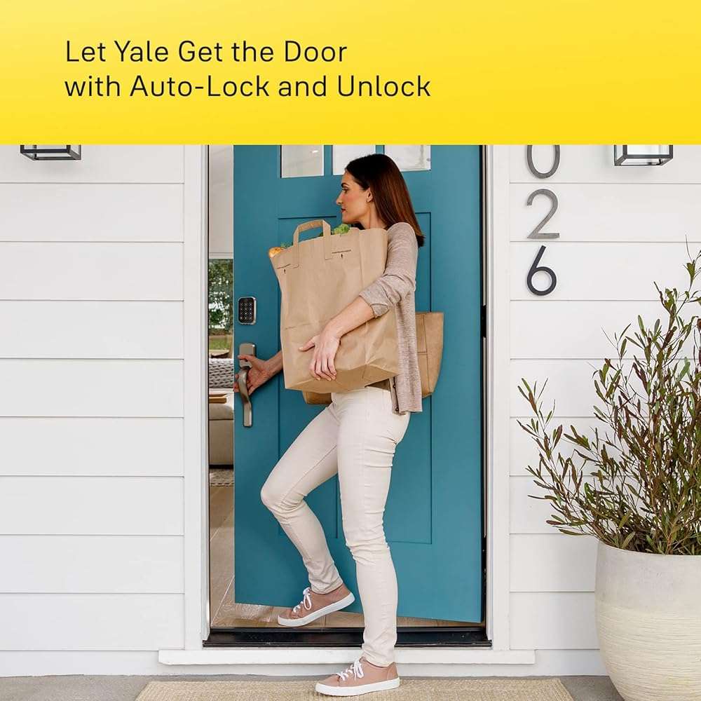 Yale Security Assure Lock 2 Deadbolt, Black Suede Keyed Smart Entry Door Lock with Wi-Fi Connected Keypad for Code Entry and Remote Access, YRD410-WF1-BSP - Image 6
