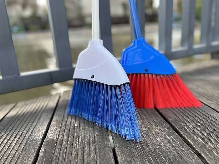 Xifando Kids Broom-Housekeeping Cleaning Tool for Kids Pretend Playing,Retractable Small Broom for Littler Helper(White+Blue) - Image 2