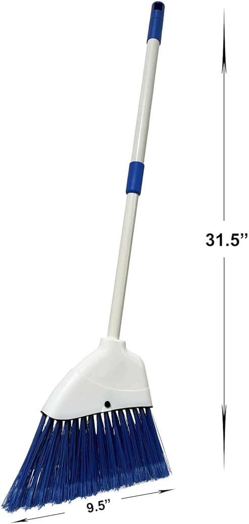 Xifando Kids Broom-Housekeeping Cleaning Tool for Kids Pretend Playing,Retractable Small Broom for Littler Helper(White+Blue) - Image 3