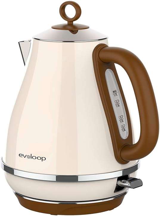 Evoloop 1.7L Electric Kettles, BPA Free Tea Kettle, Hot Water Boiler Heater, Stainless Steel Teapot, Auto Shut-Off & Boil-Dry Protection, 120V/1500W - Image 1