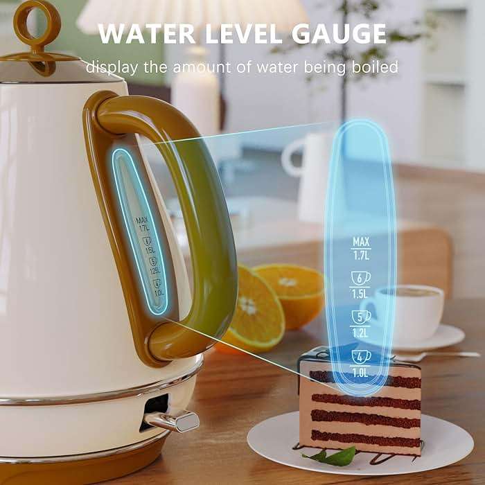Evoloop 1.7L Electric Kettles, BPA Free Tea Kettle, Hot Water Boiler Heater, Stainless Steel Teapot, Auto Shut-Off & Boil-Dry Protection, 120V/1500W - Image 4