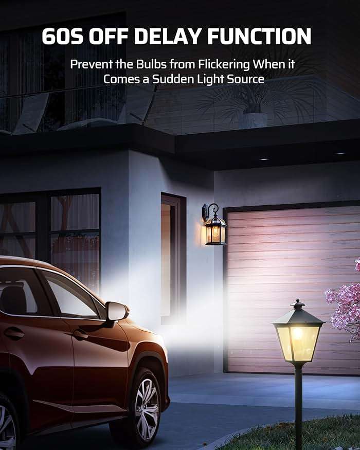 DEWENWILS Light Sensor Socket, Dusk to Dawn Sensor Socket, Light Bulb Socket for Light Fixtures, Compatible with Incandescent/CFL/LED/Halogen Bulbs, 4 Pack, ETL Listed - Image 3