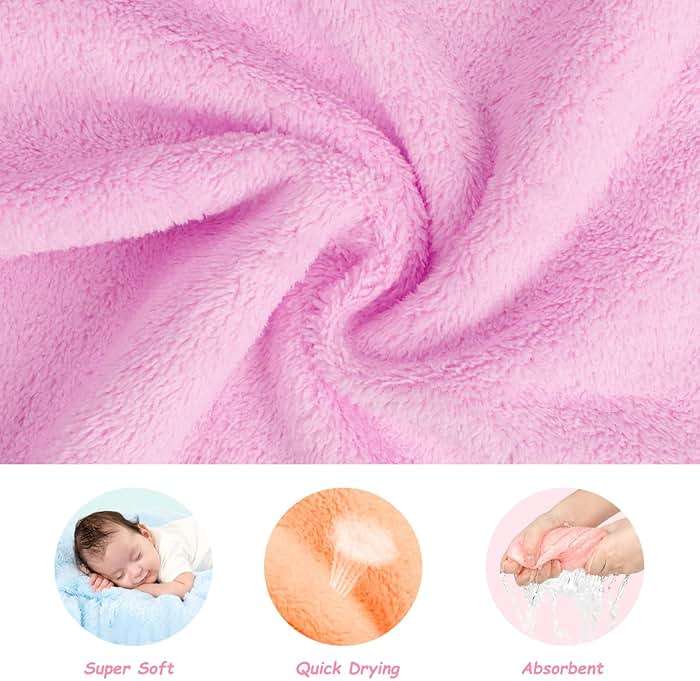 Orighty Baby Washcloths 24-Pack (7''x9''), Microfiber Coral Fleece Baby Towels, Super Soft and Absorbent Wash Cloths for Newborns, Infants and Toddlers, Gentle on Delicate Skin for Face Hands and Body - Image 5