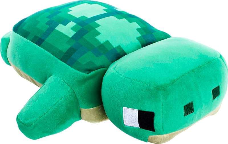 Mattel Minecraft Plush Turtle 12-inch Stuffed Animal Figure, Inspired by Video Game Character, Collectible Toy - Image 1