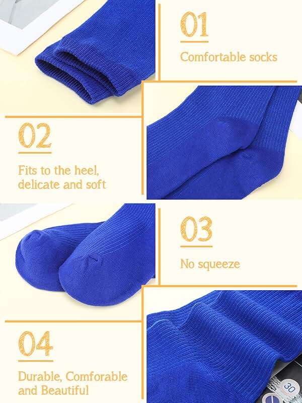 Yaomiao 20 Pairs Boys Solid Dress Socks Breathable Lightweight Cotton Crew Socks for Casual Athletic Boys Girls - Image 3