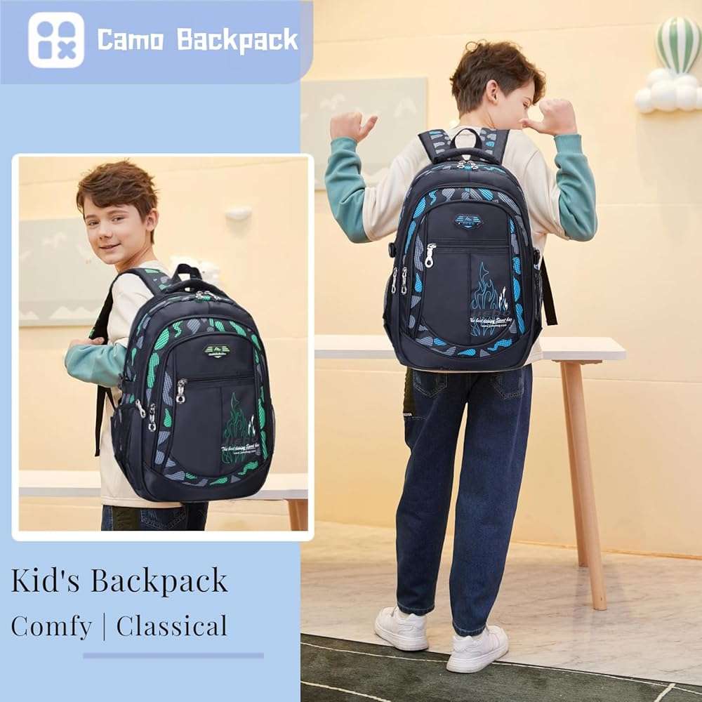 Bansusu Boys Backpack for Kids School Bag, Primary Middle School Backpack for Boys Bookbags - Image 4