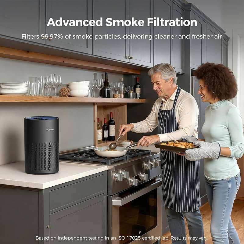 Purivortex Air Purifiers for Bedroom, Quiet Air Purifier with HEPA Filter for Pollen, Smoke, Dust, Pet Dander, Odor, Hair, Ozone Free, Covers Up to 880 Sq Ft, PX500 Black - Image 6