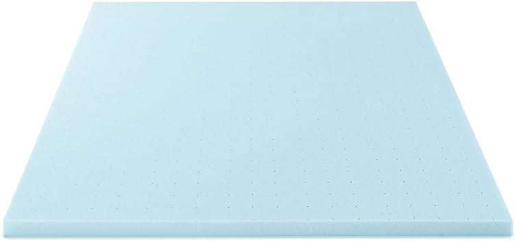 Best Price Mattress 2-inch Ventilated Gel Memory Foam Topper - Twin, Dorm Essentials, Blue - Image 7