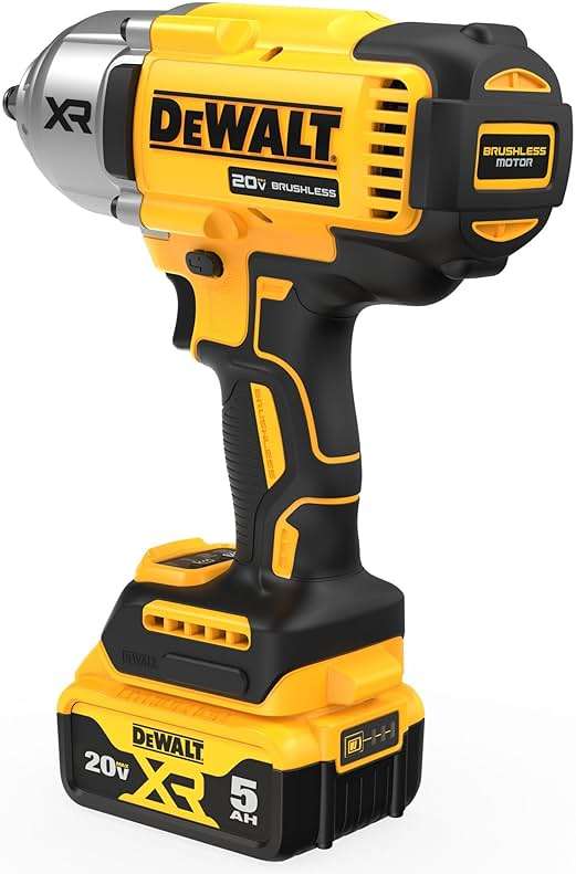 DEWALT 20V MAX Cordless Impact Wrench Kit, 20V MAX, 1/2" Hog Ring With 4-Mode Speed, Includes Battery, Charger and Kit Bag (DCF900P1) - Image 12