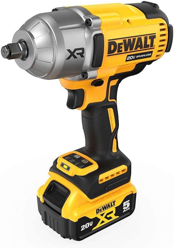 DEWALT 20V MAX Cordless Impact Wrench Kit, 20V MAX, 1/2" Hog Ring With 4-Mode Speed, Includes Battery, Charger and Kit Bag (DCF900P1) - Image 11