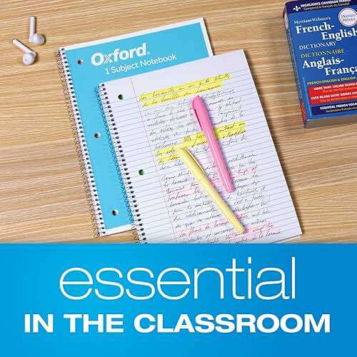 Oxford Spiral Notebooks, 18 Count Bulk Pack, 1 Subject, College Ruled Notebooks for School, 8 x 10.5 Inches, 70 Sheets, Assorted Colors, Back to School Supplies (65206) - Image 7