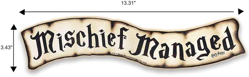 Harry Potter Mischief Managed Rustic Wood Wall Decor - Vintage Mischief Managed Sign for Home Decorating - Image 6