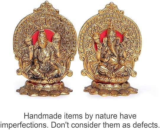 Wonder Care Lakshmi Ganesh Idol for Diwali | Lotus Style Ganesh Laxmi | Home & Office Decoration | Puja Statue - Image 7