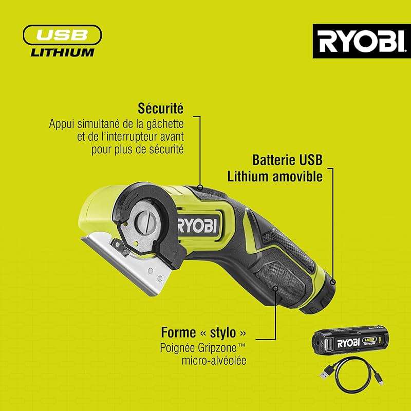 RYOBI RCT4-120G 4V Cordless Cutting Tool (1 x 2.0Ah), Hyper Green - Image 8