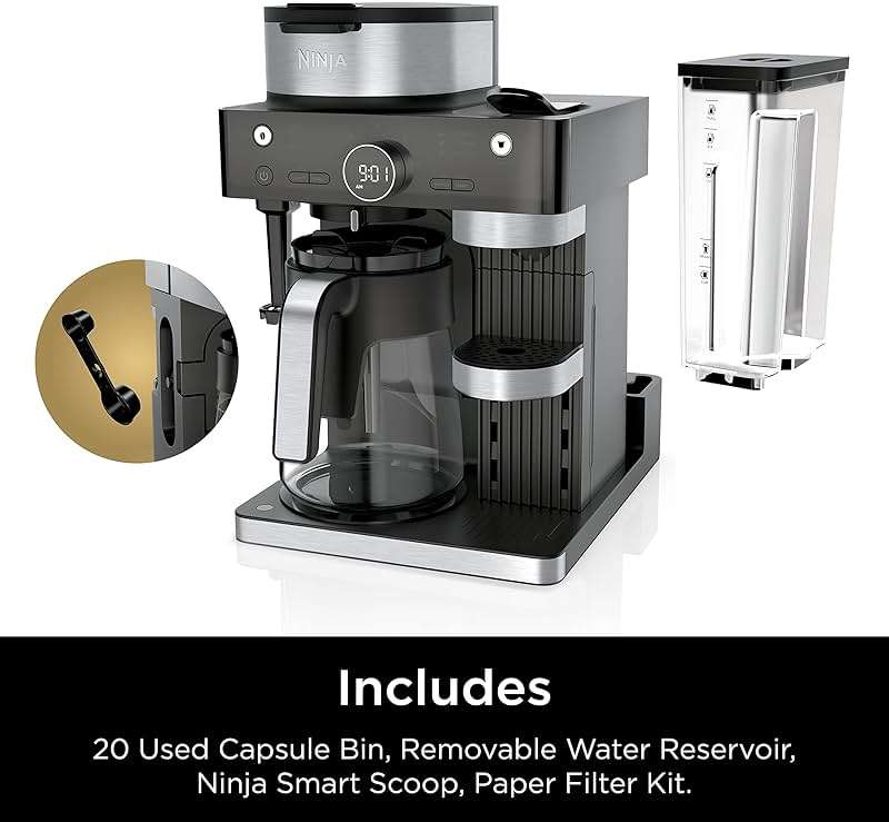 Ninja Espresso & Coffee Maker & Barista System, 3 Espresso Brew Styles, Single-Serve Coffee & Nespresso Capsule Compatible, Built-in Frother, Espresso, Cappuccino & Latte Maker, Black, CFN601 - Image 11