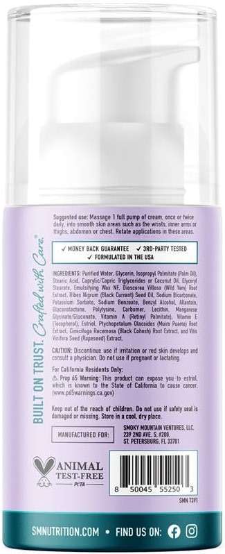 Advanced Estro-Life Balancing Skin Cream for Women | Cosmetic Skin Cream with Estriol, Wild Yam, Black Cohosh, Vitamin A, Black Currant Oil & Manganese | Paraben-Free | 80 Applications | 4oz Pump - Image 2