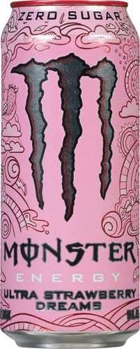 Monster Energy Ultra Strawberry Dreams, Sugar Free Energy Drink, 16oz - Image 3