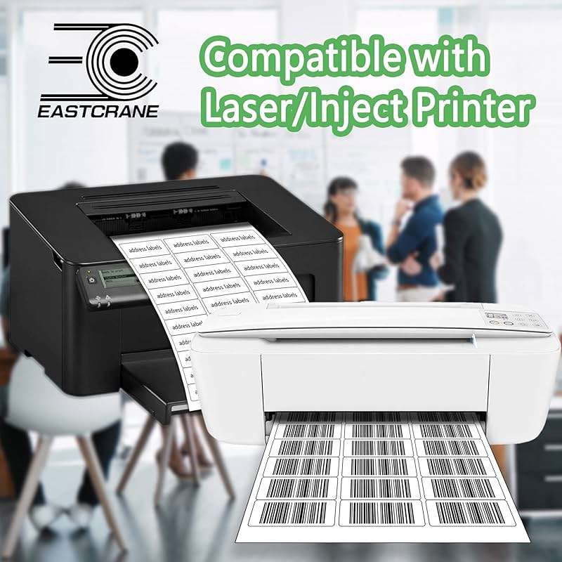 EastCrane 1" x 2-5/8" Printable Mailing Address Labels,3,000 Sticker Labels(100 Sheets),White Blank Labels for Laser/Inkjet Printer,Permanent Adhesive Name Labels,FBA Labels - Image 7