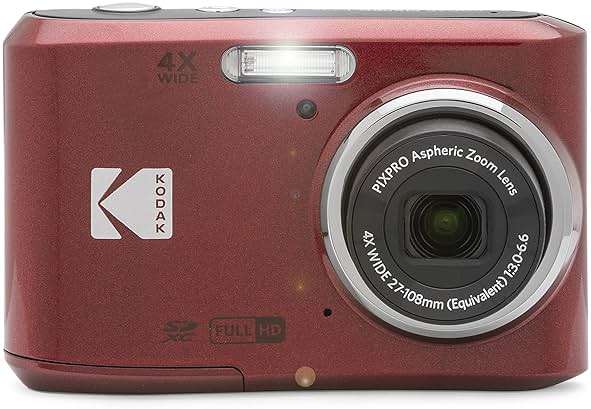 Kodak PIXPRO FZ45 Digital Camera + Black Point & Shoot Camera Case + Transcend 64GB SD Memory Card + Tri-fold Memory Card Wallet + Hi-Speed SD USB Card Reader + More! (Red) - Image 5