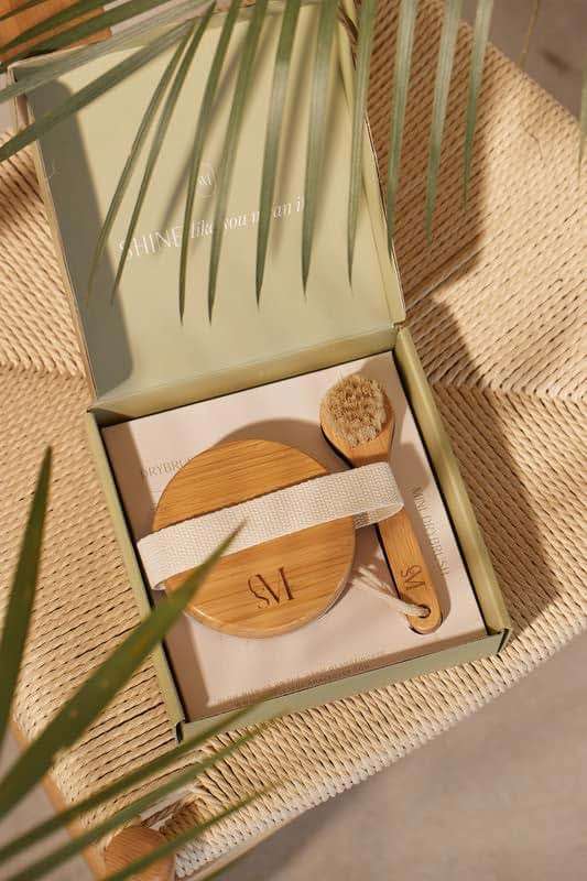 CSM Dry Brushing Body and Face Brushes for Lymphatic Drainage - Natural Boar Bristle Exfoliating Brushes with Face Brush for Cellulite, Circulation & Glowing Skin (2, Brush Set) - Image 2