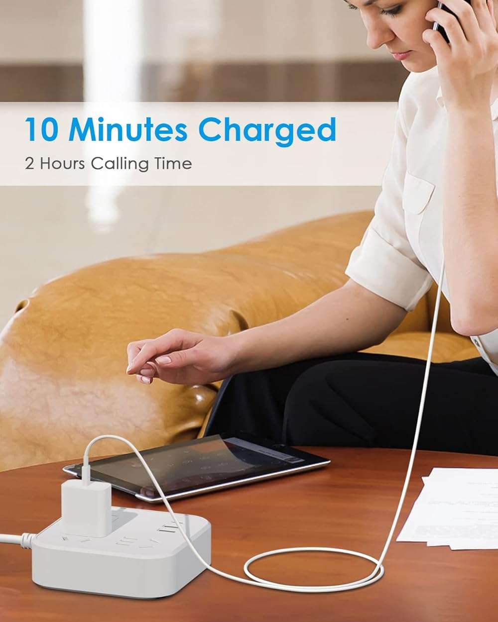 AISNI Fast Charger Block Compatible with iPhone 14 13 Fast Charging 10 Foot Fast Charging Cable,MFi-Certified, 20W PD USB C Block Charger 10 ft for iPhone 14 Plus/14/13/12/11 Pro Max (2Pack White) - Image 4