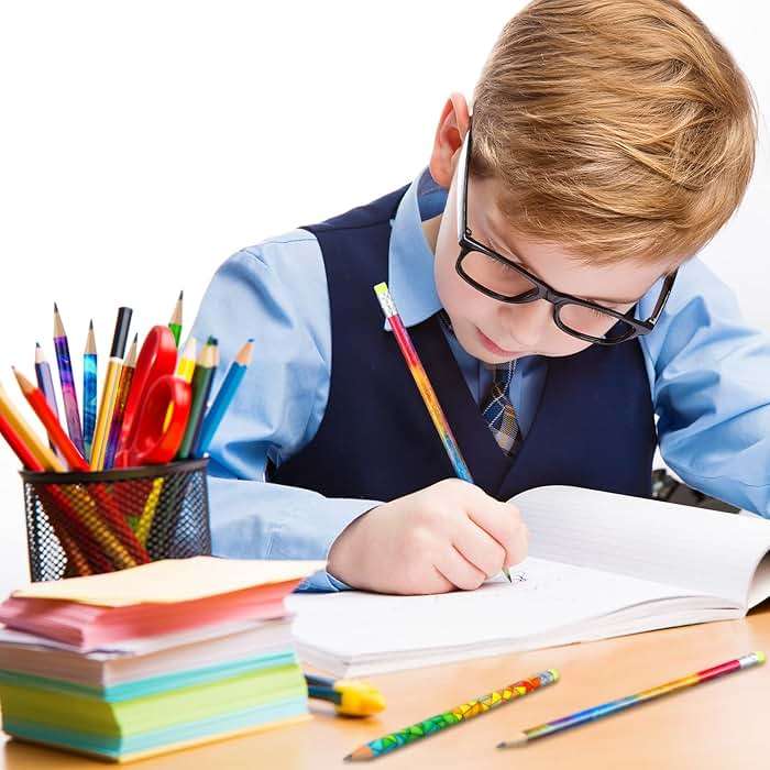 Chinco 300 Pieces Wooden Pencil with Eraser for Kids Assortment Colorful Fun Pencils Bulk with Eraser Kids Novelty Back to School Supplies for Classroom, Student Reward, Stationery Party Favors - Image 2