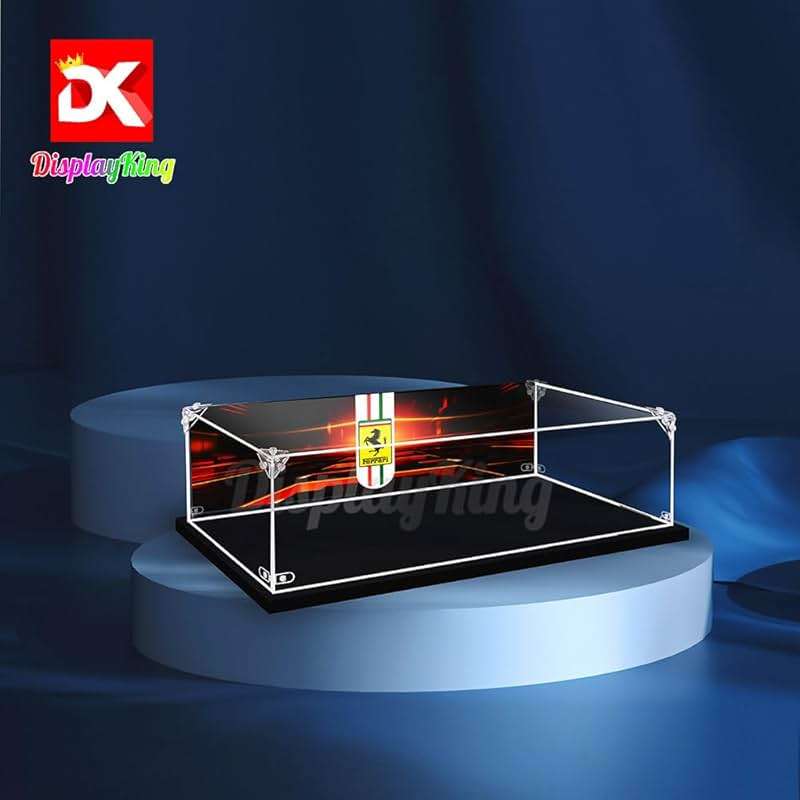Acrylic Display case for Lego Ferrari 488 GTE AF Corse #51" 42125 3mm Thickness dust-Free and Crystal Clear Display case with Screw (Lego Set is not Included) (with Background) - Image 4