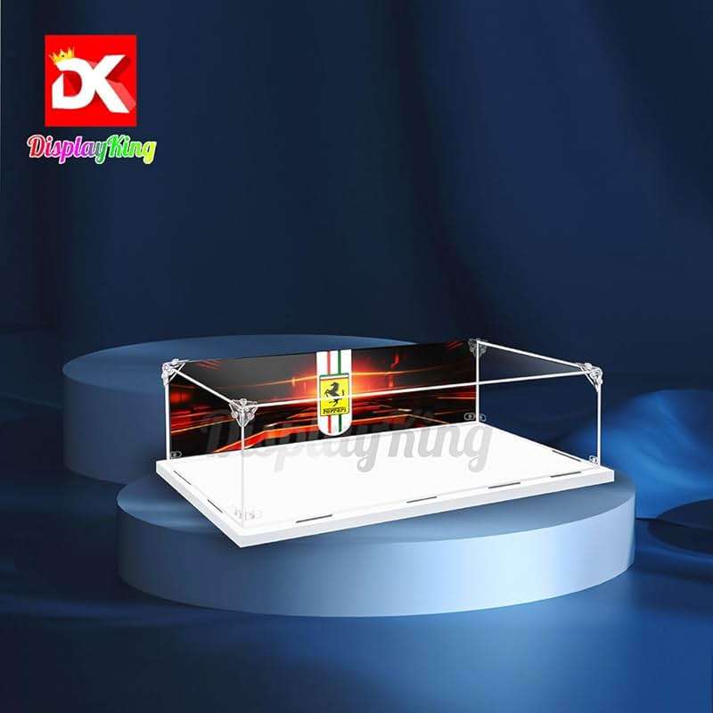 Acrylic Display case for Lego Ferrari 488 GTE AF Corse #51" 42125 3mm Thickness dust-Free and Crystal Clear Display case with Screw (Lego Set is not Included) (with Background) - Image 5