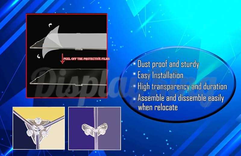 Acrylic Display case for Lego Ferrari 488 GTE AF Corse #51" 42125 3mm Thickness dust-Free and Crystal Clear Display case with Screw (Lego Set is not Included) (with Background) - Image 6