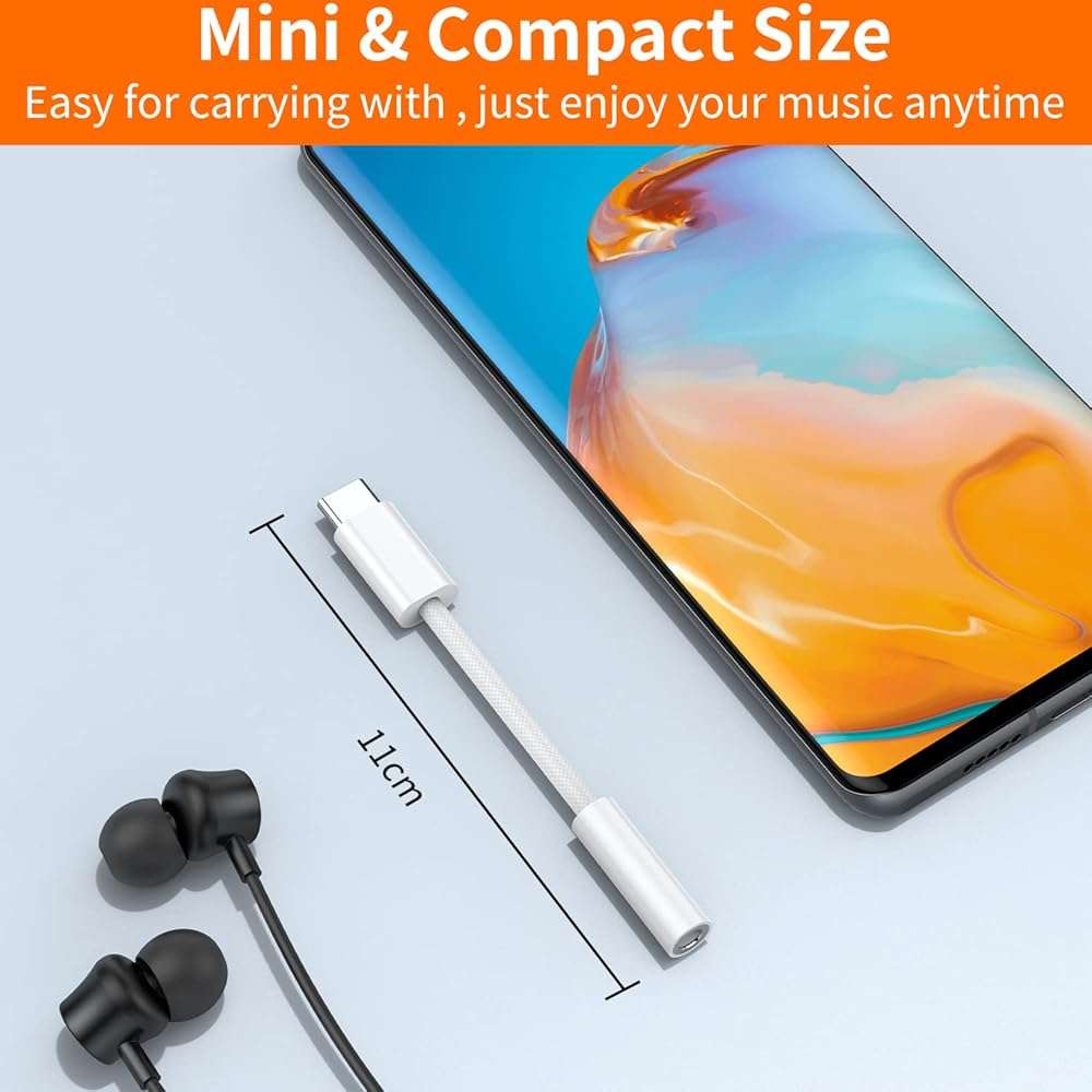 JXMOX USB Type C to 3.5mm Female Headphone Jack Adapter (2-Pack), USB C to Aux Audio Dongle Cable Cord for iPhone 17 Air 16 15 Pro Max, Samsung Galaxy S23 S24 S25 Ultra, iPad Pro, MacBook, Pixel 9 - Image 4