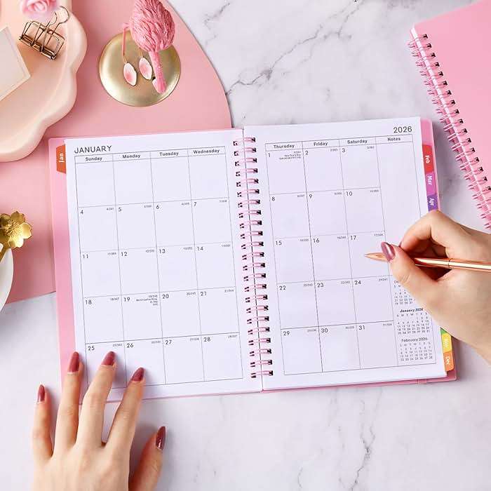 Planner 2026-2027 - 2026-2027 Planner Weekly and Monthly with Tabs, July 2026 - June 2027, 6.25" × 8.3", Strong Twin-Wire Binding - Image 2