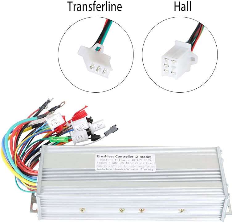 Silscvtt Brushless Motor Speed Controller 48-72V 1000W Scooter Controller DC Replacement for E-Bike Scooter Motor Controller Square Wave Controller - Image 4