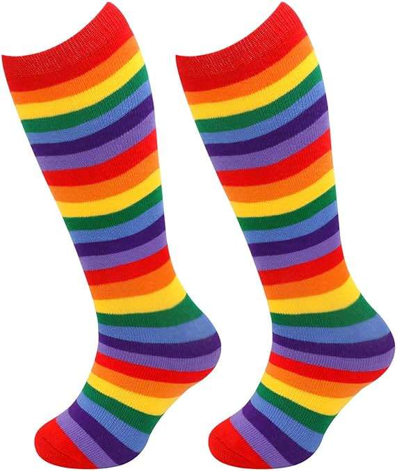 Olreco Toddler Soccer Socks Boys Girls Soccer Socks Kids Knee High Socks for Toddler Girls Toddler Tube Socks with Stripes - Image 2