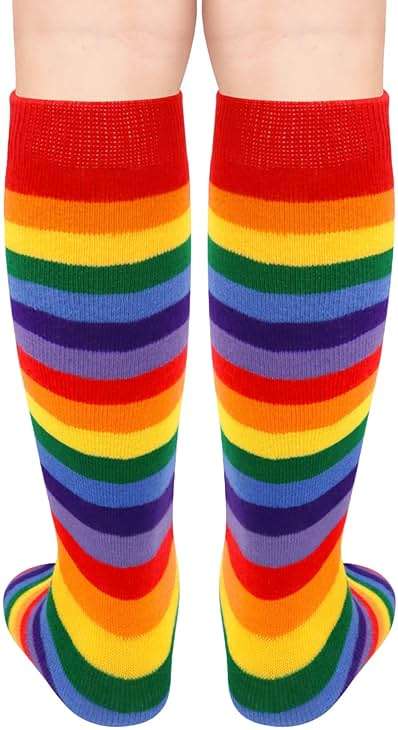 Olreco Toddler Soccer Socks Boys Girls Soccer Socks Kids Knee High Socks for Toddler Girls Toddler Tube Socks with Stripes - Image 5