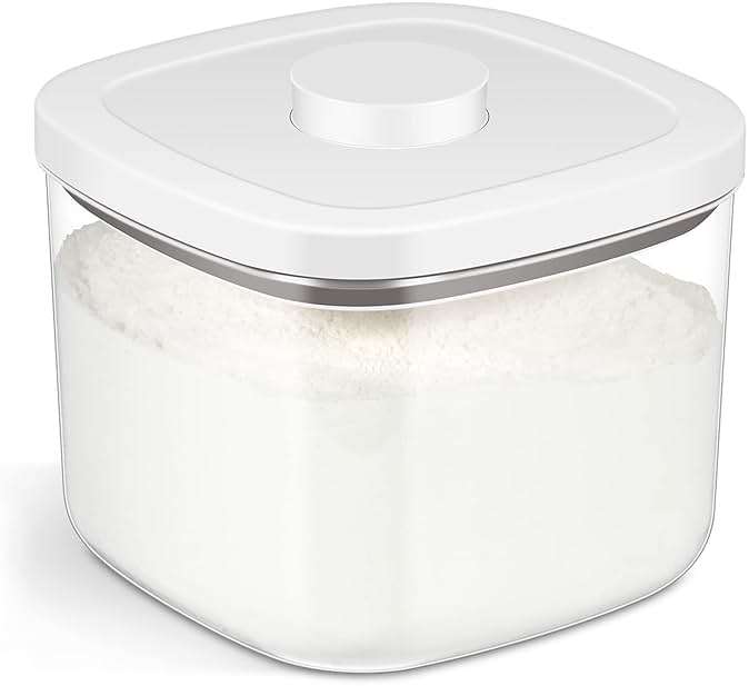 TBMAXS Airtight Rice Container 10 Lbs, Clear Plastic Food Storage Container Bin For Flour Sugar, Dry Food Holder with Easy Locking Lid for Kitchen Pantry Organization and Storage - Image 1