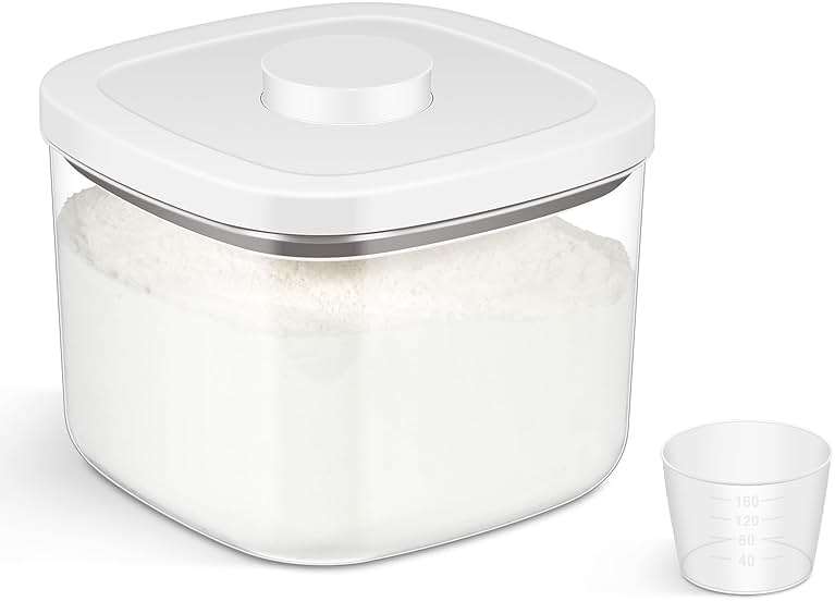 TBMAXS Airtight Rice Container 10 Lbs, Clear Plastic Food Storage Container Bin For Flour Sugar, Dry Food Holder with Easy Locking Lid for Kitchen Pantry Organization and Storage - Image 8