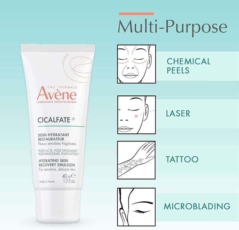 Avène Cicalfate+ Hydrating Skin Recovery Emulsion for post-procedure & post-tattoo, helps restore skin barrier, 24hr hydration, 1.3 Fl Oz - Image 6