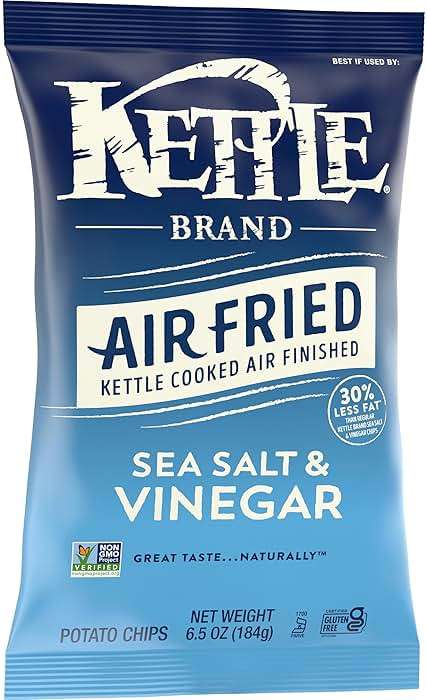 Kettle Brand Potato Chips, Air Fried Sea Salt & Vinegar Kettle Chips, 6.5 Oz Bag - Image 7