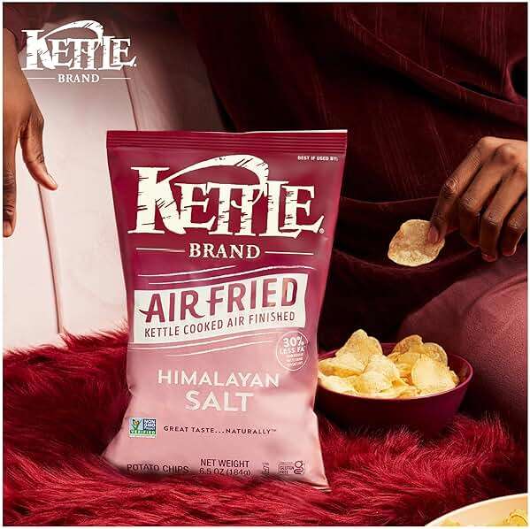 Kettle Brand Potato Chips, Air Fried Himalayan Salt Kettle Chips, 6.5 Oz Bag - Image 5