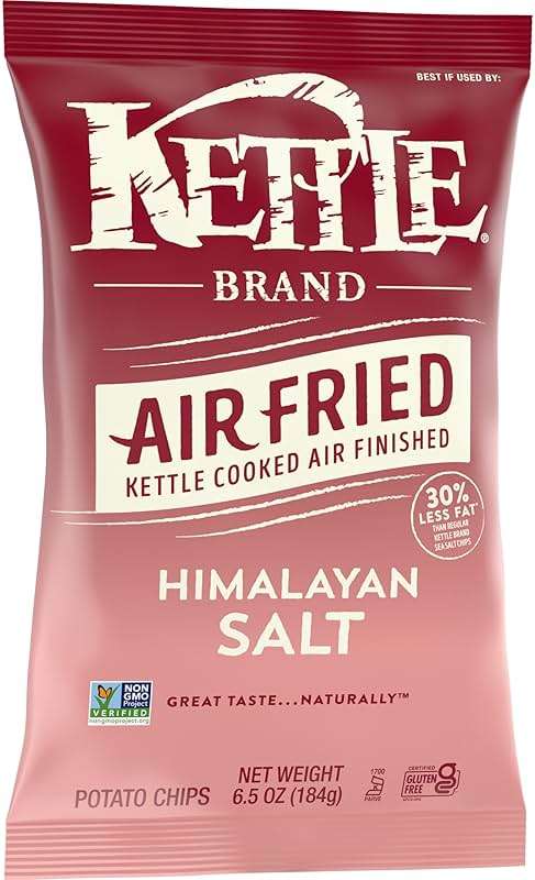 Kettle Brand Potato Chips, Air Fried Himalayan Salt Kettle Chips, 6.5 Oz Bag - Image 6