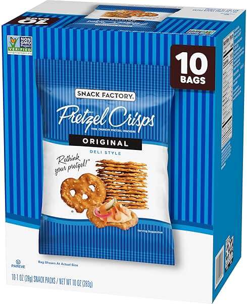 Snack Factory Pretzel Crisps, Original, 1 Oz Snack Bags, 10 Ct - Image 7