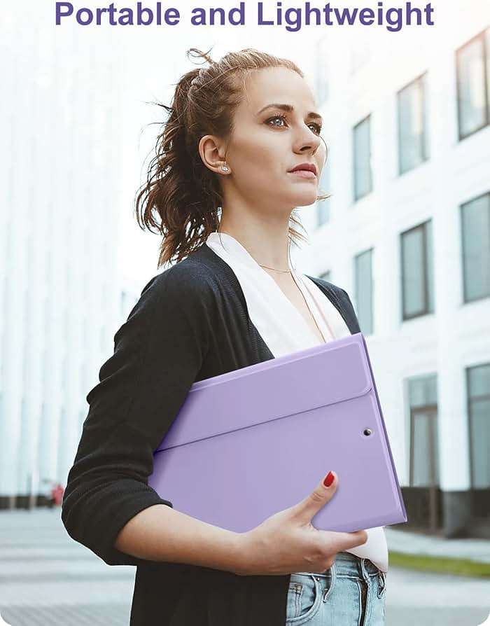 Hamile for iPad 9th Generation Case with Keyboard 10.2 Inch - Backlit Wireless Detachable Folio Keyboard Cover with Pencil Holder for iPad 8th Gen/7th Gen/iPad Pro 10.5"/iPad Air 3rd Gen (Purple) - Image 8
