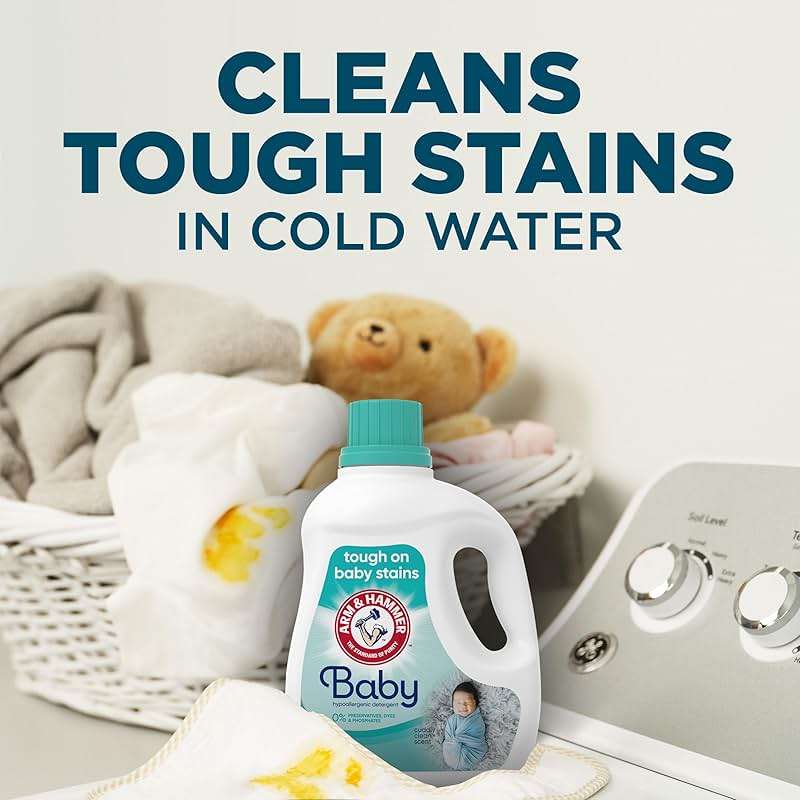 ARM & HAMMER Baby, 77 Loads Hypoallergenic Liquid Laundry Detergent, 100.5 fl oz - Image 4