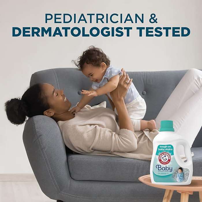 ARM & HAMMER Baby, 77 Loads Hypoallergenic Liquid Laundry Detergent, 100.5 fl oz - Image 5