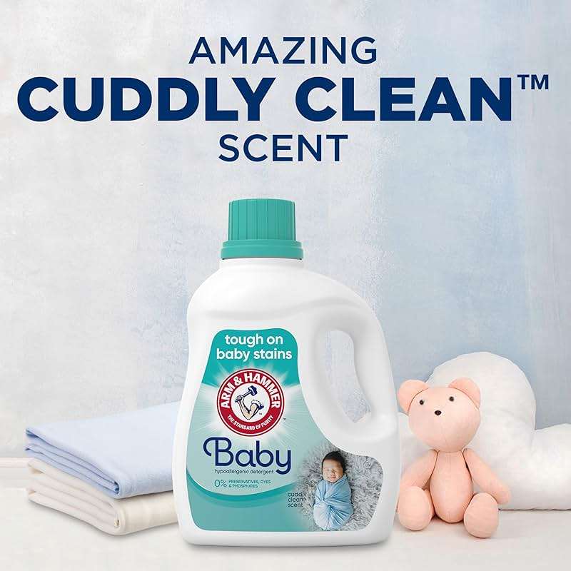 ARM & HAMMER Baby, 77 Loads Hypoallergenic Liquid Laundry Detergent, 100.5 fl oz - Image 7