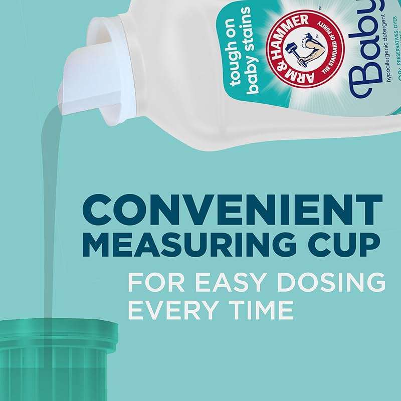 ARM & HAMMER Baby, 77 Loads Hypoallergenic Liquid Laundry Detergent, 100.5 fl oz - Image 8